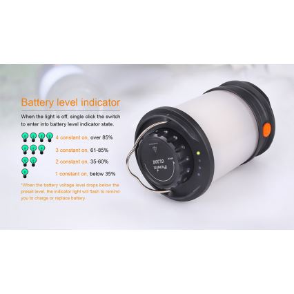 Fenix CL30R - LED Bärbar uppladdningsbar lampa LED/USB/6xCR123A IPX7 650 lm 300 h 2600 mAh