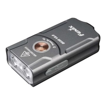 Fenix E03RV20GREY - LED uppladdningsbar ficklampa LED/USB IP66 500 lm 30 h