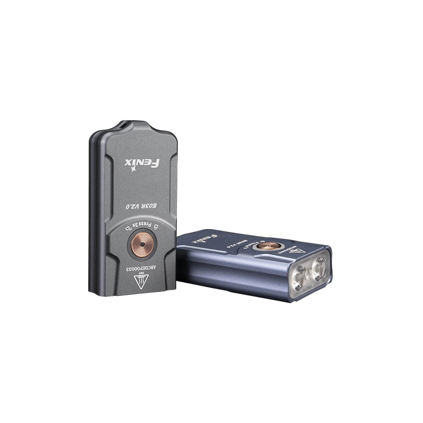 Fenix E03RV20GREY - LED uppladdningsbar ficklampa LED/USB IP66 500 lm 30 h