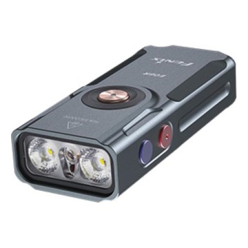 Fenix E06RGRY - LED Ljusreglerad uppladdningsbar ficklampa UV LED/USB IP66 700 glansig 60 h grå