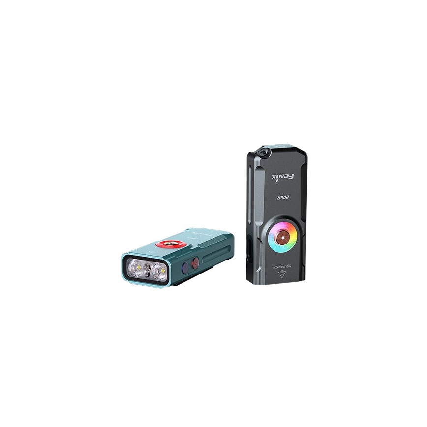 Fenix E06RTKS - LED Ljusreglerad uppladdningsbar ficklampa UV LED/USB IP66 700 lm 60 h 750 mAh turkos