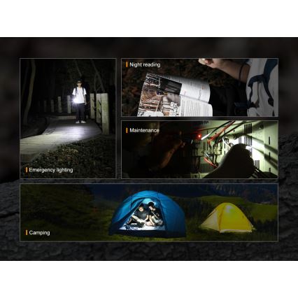 Fenix E09R - LED laddningsbar Fick lampa  LED/USB IP68 600 lm 70 h