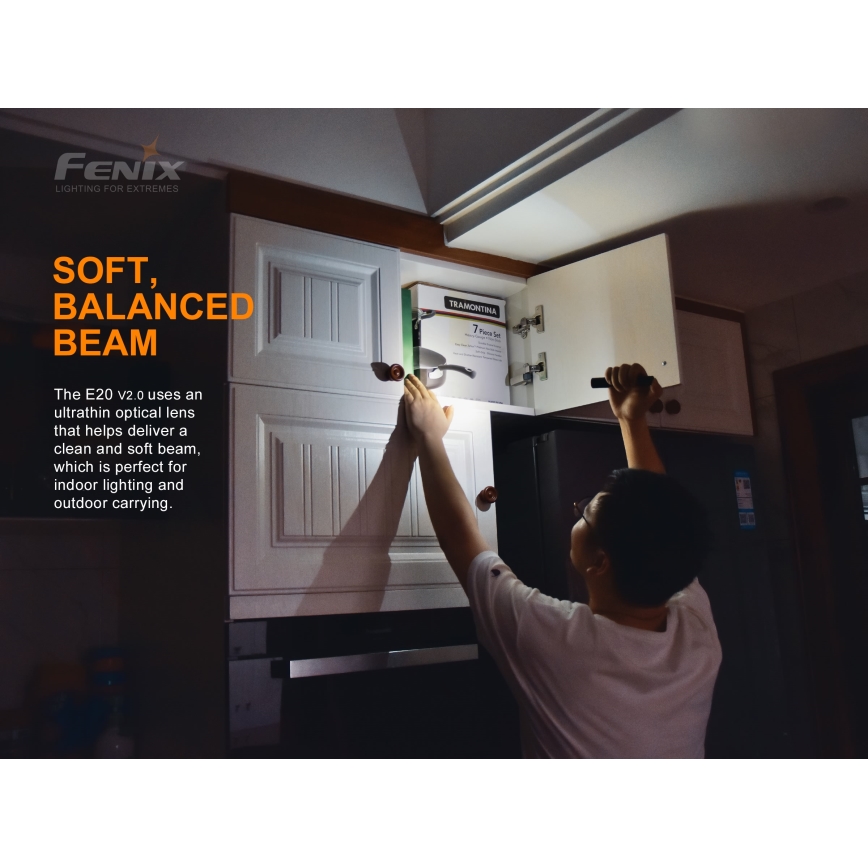 Fenix E20V20 - LED Fick lampa  LED/2xAA IP68 350 lm 200 h