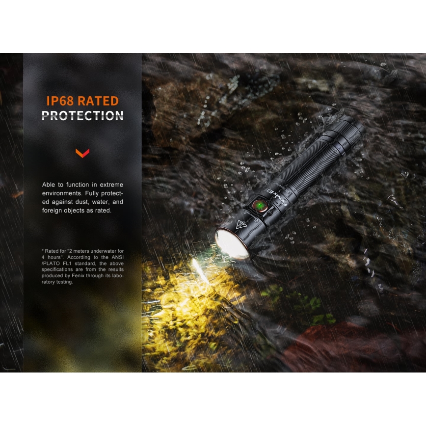 Fenix E35RSETAODS - LED Ljusreglerad rechargeable flashlight LED/USB IP68 3100 lm 69 h + diffuser 26,5mm