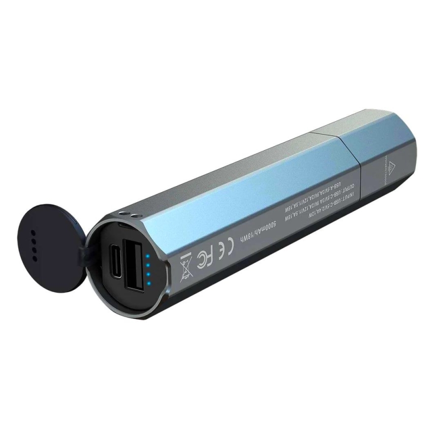 Fenix ECPBLUE - LED uppladdningsbar ficklampa med en power bank USB IP68 1600 lm 504 h blå