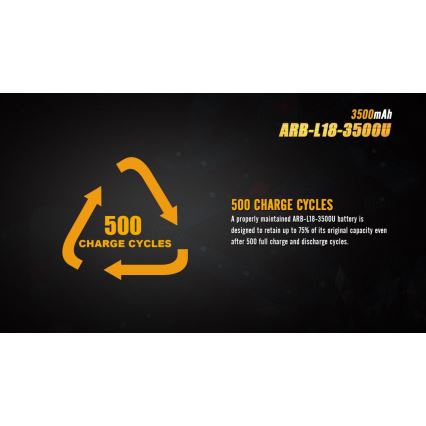 Fenix FE18650LI35USB - 1st Laddningsbart batteri  USB/3,6V 3500 mAh