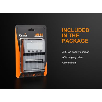Fenix FENAREA4 - Batteriladdare 4xLi-ion/AAA/AA/C 5V