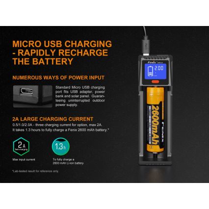 Fenix FENARED1 - Batteriladdare 1xLi-ion/AAA/AA/C 5V
