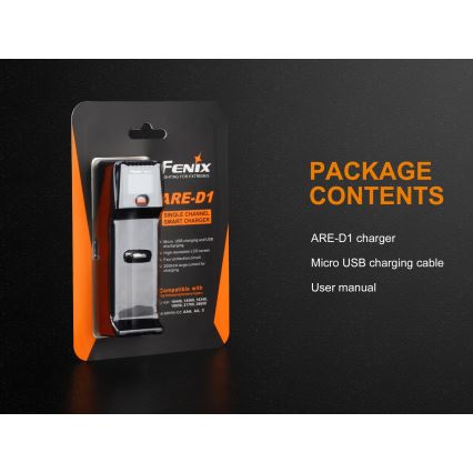 Fenix FENARED1 - Batteriladdare 1xLi-ion/AAA/AA/C 5V