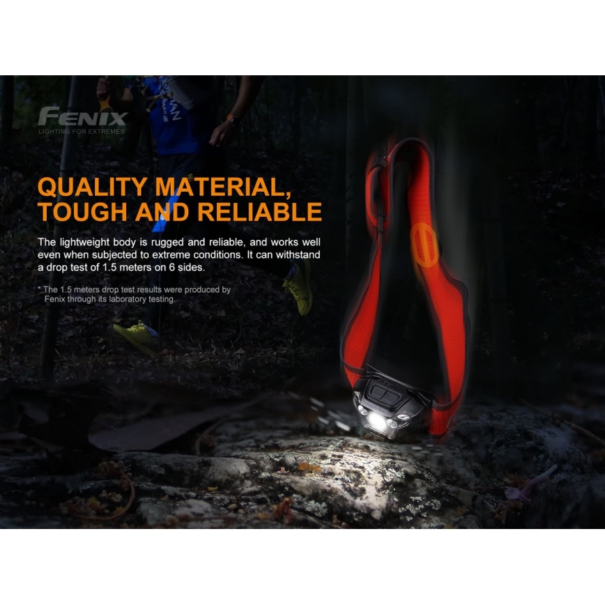 Fenix HL18RTRAIL - LED laddningsbar pannlampa  LED/3xAAA IP66 500 lm 300 h
