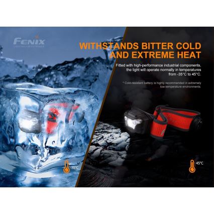Fenix HL18RTRAIL - LED laddningsbar pannlampa  LED/3xAAA IP66 500 lm 300 h