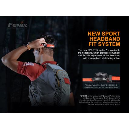 Fenix HL18RTRAIL - LED laddningsbar pannlampa  LED/3xAAA IP66 500 lm 300 h