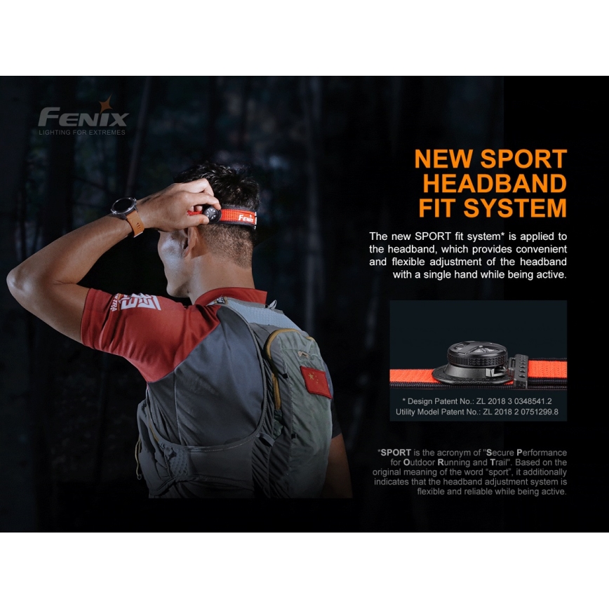 Fenix HL18RTRAIL - LED laddningsbar pannlampa  LED/3xAAA IP66 500 lm 300 h