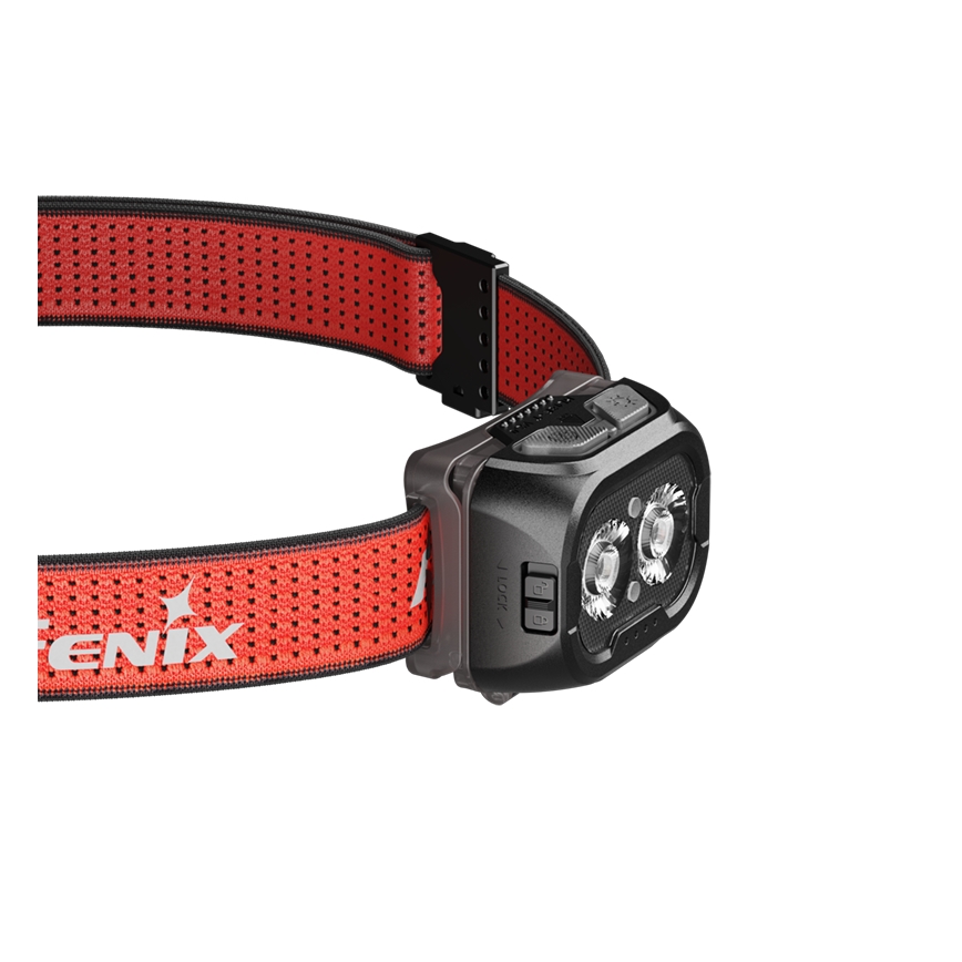 Fenix HL18RTV20BLC - LED Ljusreglerad uppladdningsbar pannlampa LED/USB IP66 800 lm 160 h svart/orange