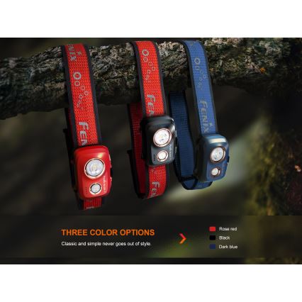 Fenix HL32RTRED - LED uppladdningsbar pannlampa LED/USB IP66 800 lm 300 h röd/orange