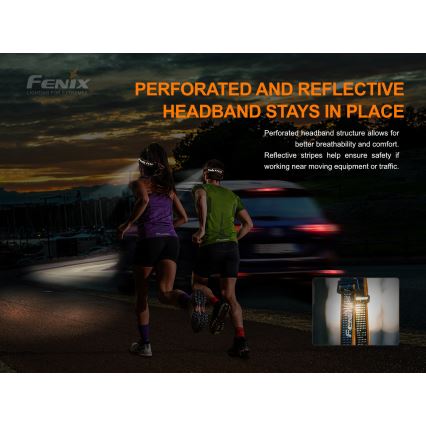 Fenix HM51RV20 - LED laddningsbar pannlampa  3xLED/1xCR123A IP68 700 lm 120 h