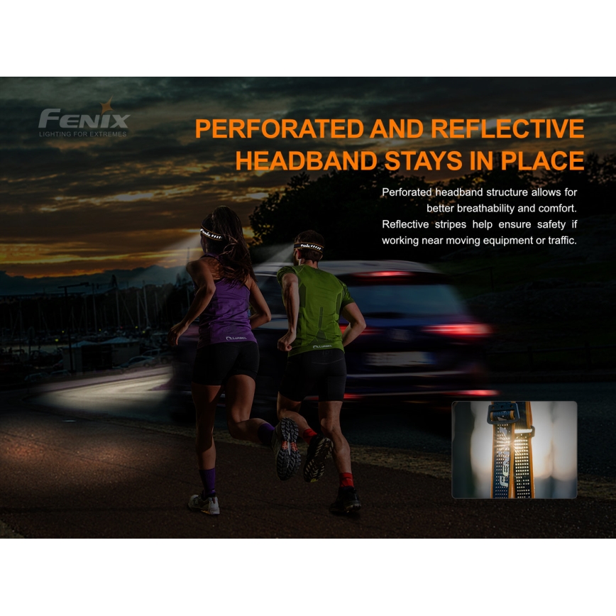 Fenix HM51RV20 - LED laddningsbar pannlampa  3xLED/1xCR123A IP68 700 lm 120 h