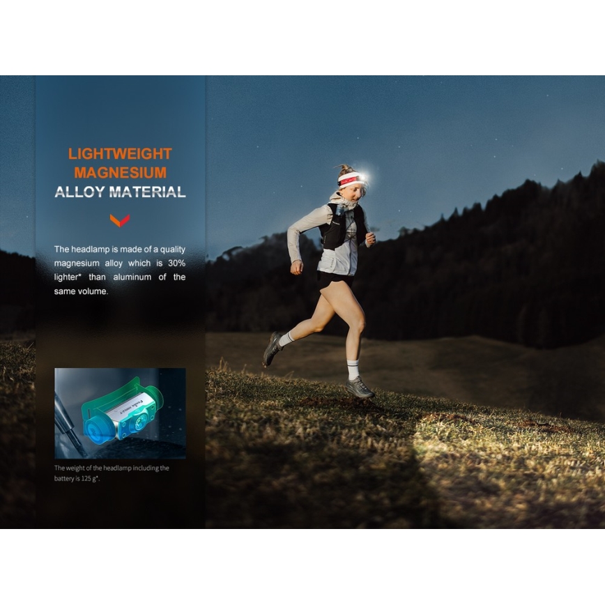 Fenix HM62TMGM - LED Ljusreglerad uppladdningsbar pannlampa LED/USB IP68 1200 glansig 280 h 3400 mAh