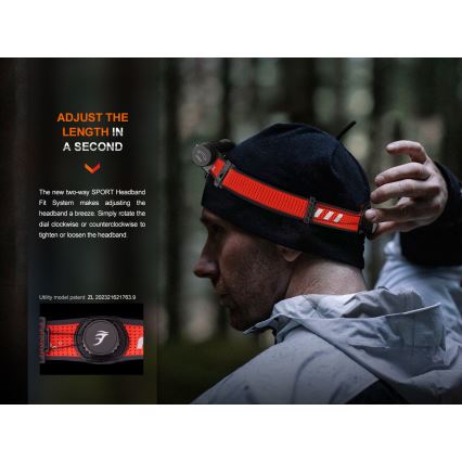 Fenix HM62TMGM - LED Ljusreglerad uppladdningsbar pannlampa LED/USB IP68 1200 glansig 280 h 3400 mAh