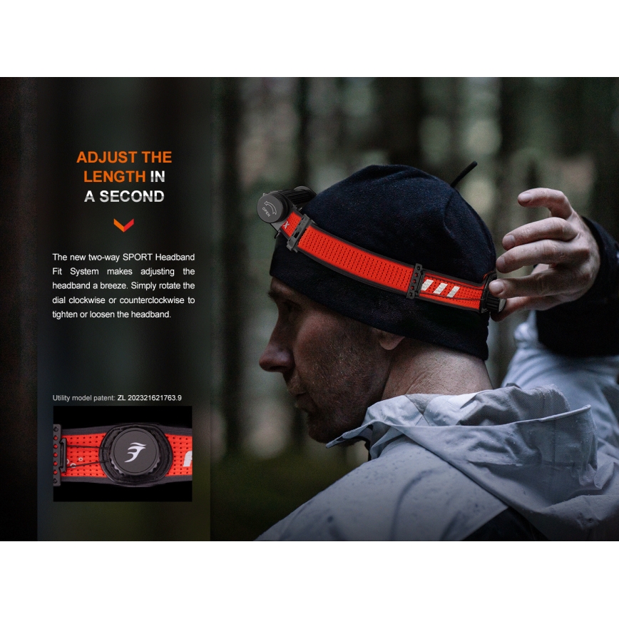 Fenix HM62TMGM - LED Ljusreglerad uppladdningsbar pannlampa LED/USB IP68 1200 glansig 280 h 3400 mAh