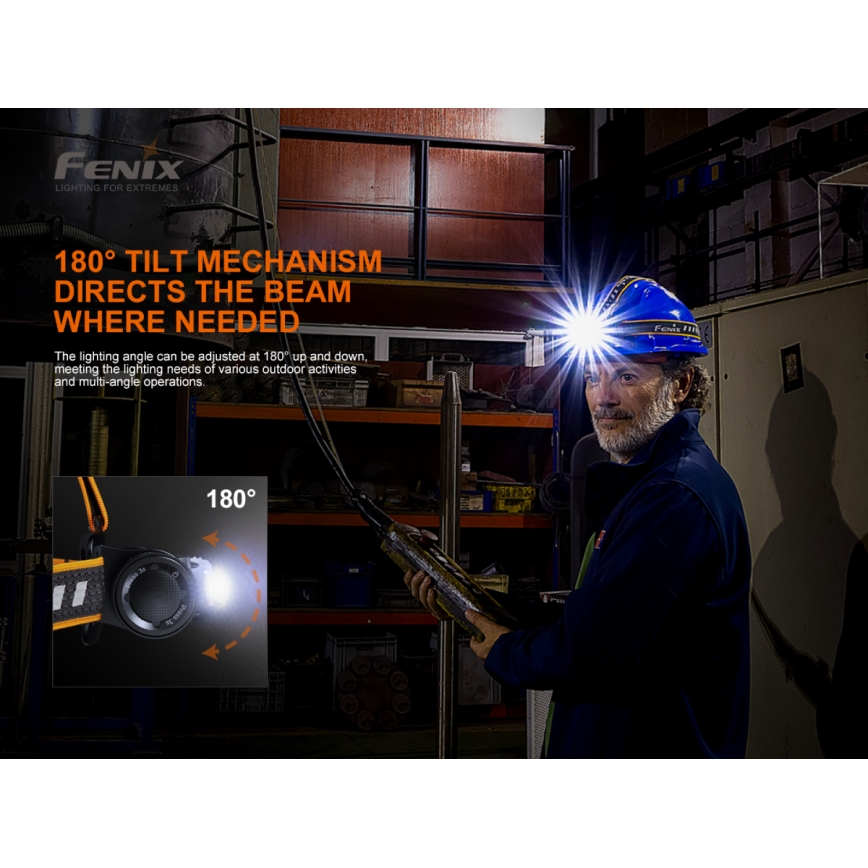 Fenix HM70R - LED uppladdningsbar pannlampa 4xLED/1x21700 IP68 1600 glansig 800 h 5000 mAh