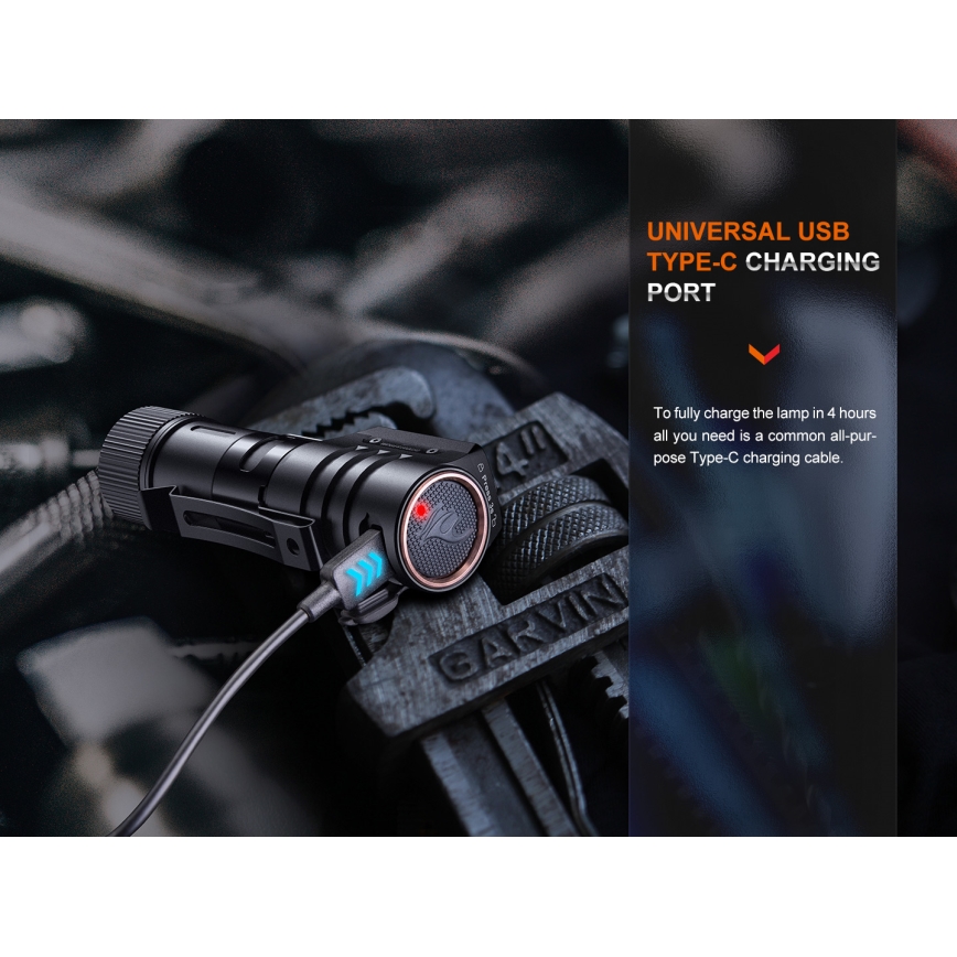Fenix HM71R - LED uppladdningsbar pannlampa LED/USB IP68 2700 lm 400 h