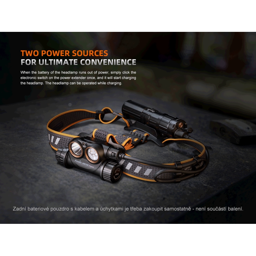 Fenix HM75RTOPAZ - LED Ljusreglerad uppladdningsbar pannlampa LED/USB IP68 1600 lm 210 h