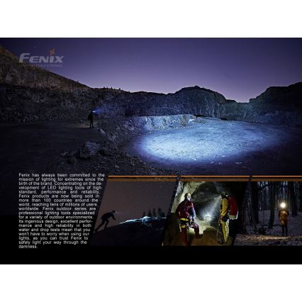 Fenix HP16R1250 - LED uppladdningsbar pannlampa 3xLED/USB 4xAA IP66 1250 lm 600 h 3000 mAh