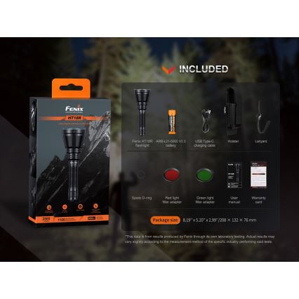 Fenix HT18R - LED Ljusreglerad rechargeable flashlight LED/1x21700 IP68 2800 lm 42 h
