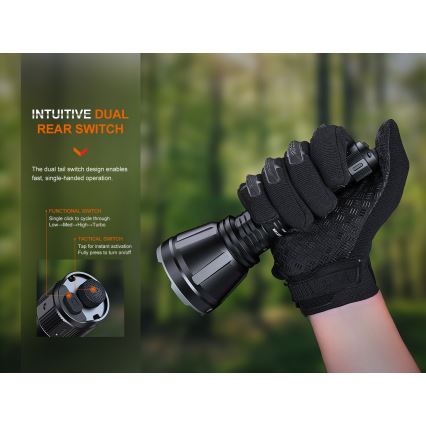 Fenix HT18R - LED Ljusreglerad uppladdningsbar ficklampa LED/1x21700 IP68 2800 lm 42 h 5000 mAh