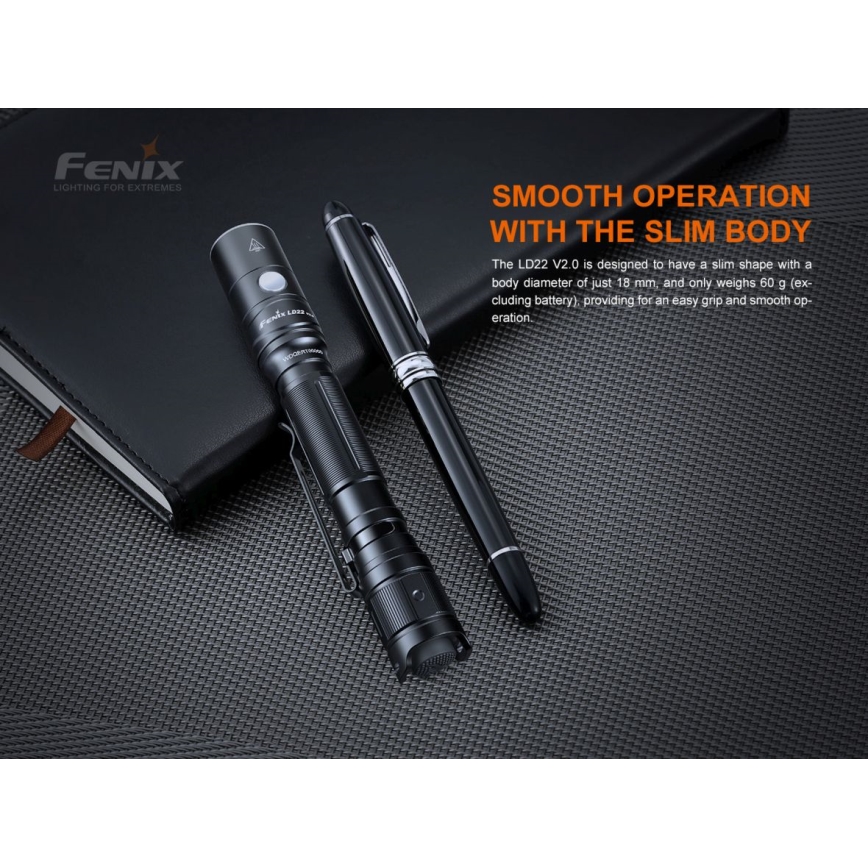 Fenix LD22V20 - LED uppladdningsbar ficklampa LED / USB IP66 800 lm 220 timmar