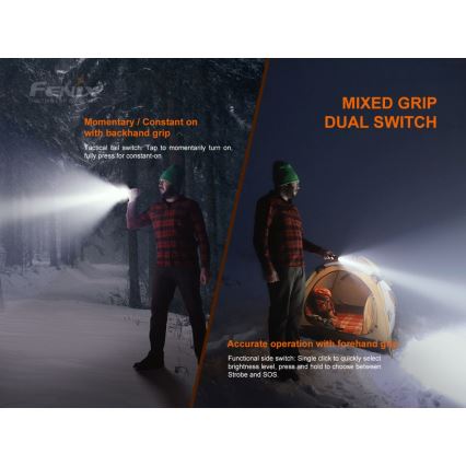 Fenix LD22V20 - LED uppladdningsbar ficklampa LED / USB IP66 800 lm 220 timmar