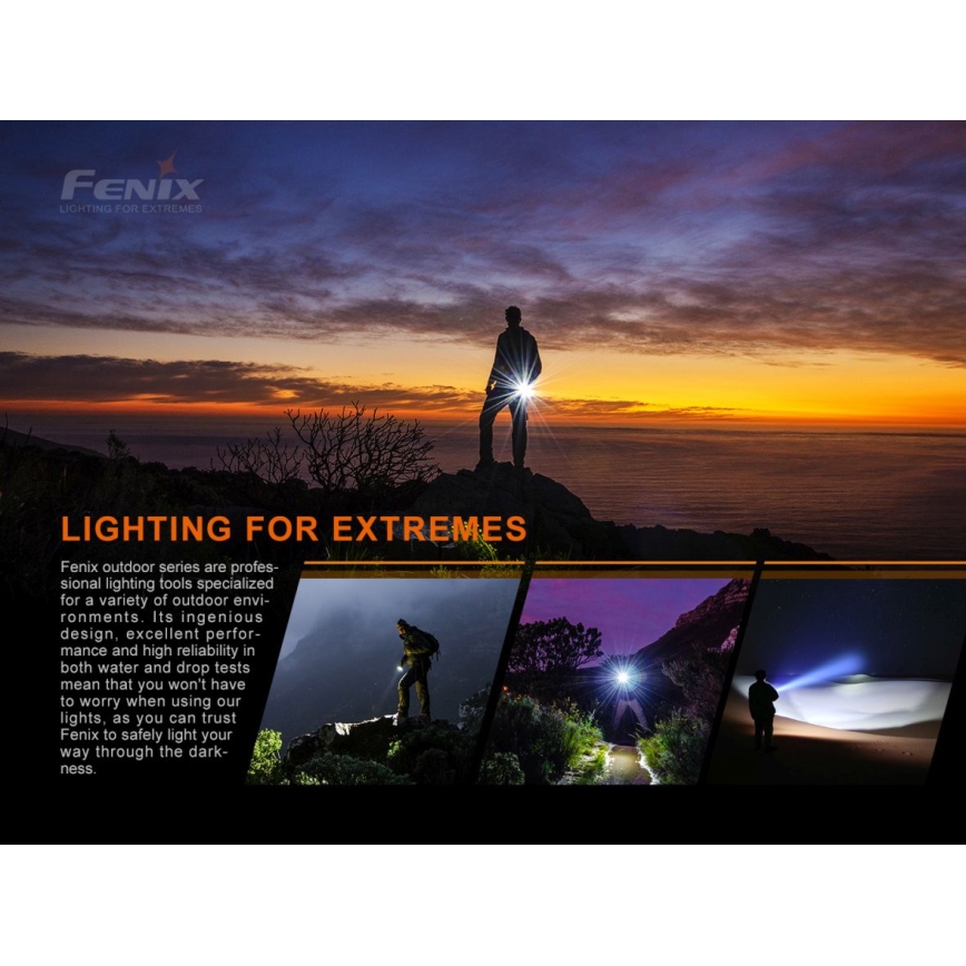 Fenix LD22V20 - LED uppladdningsbar ficklampa LED / USB IP66 800 lm 220 timmar