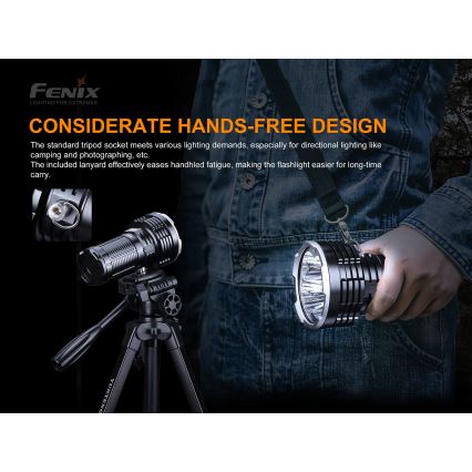 Fenix LR50R - LED laddningsbar Fick lampa  4xLED/USB IP68 12000 lm 58 h