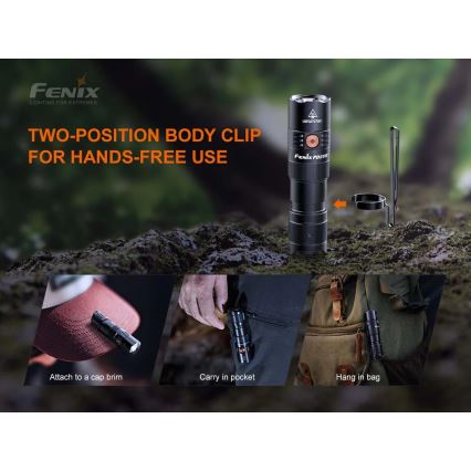 Fenix PD25R - LED uppladdningsbar ficklampa LED/USB/1xCR123A IP68 800 lm 70 h 700 mAh