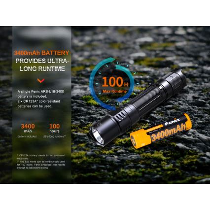 Fenix PD35R - LED uppladdningsbar ficklampa LED/USB/2xCR123A IP68 1700 lm 100 h 3400 mAh