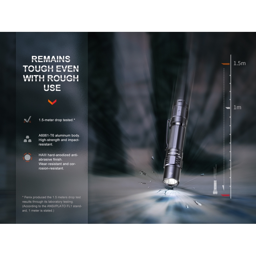 Fenix PD35R - LED uppladdningsbar ficklampa LED/USB/2xCR123A IP68 1700 lm 100 h 3400 mAh