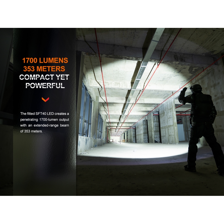 Fenix PD35R - LED uppladdningsbar ficklampa LED/USB IP68 1700 lm 100 h