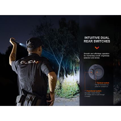Fenix PD36RPRO - LED Tactical rechargeable flashlight LED/USB IP68 2800 lm 42 h