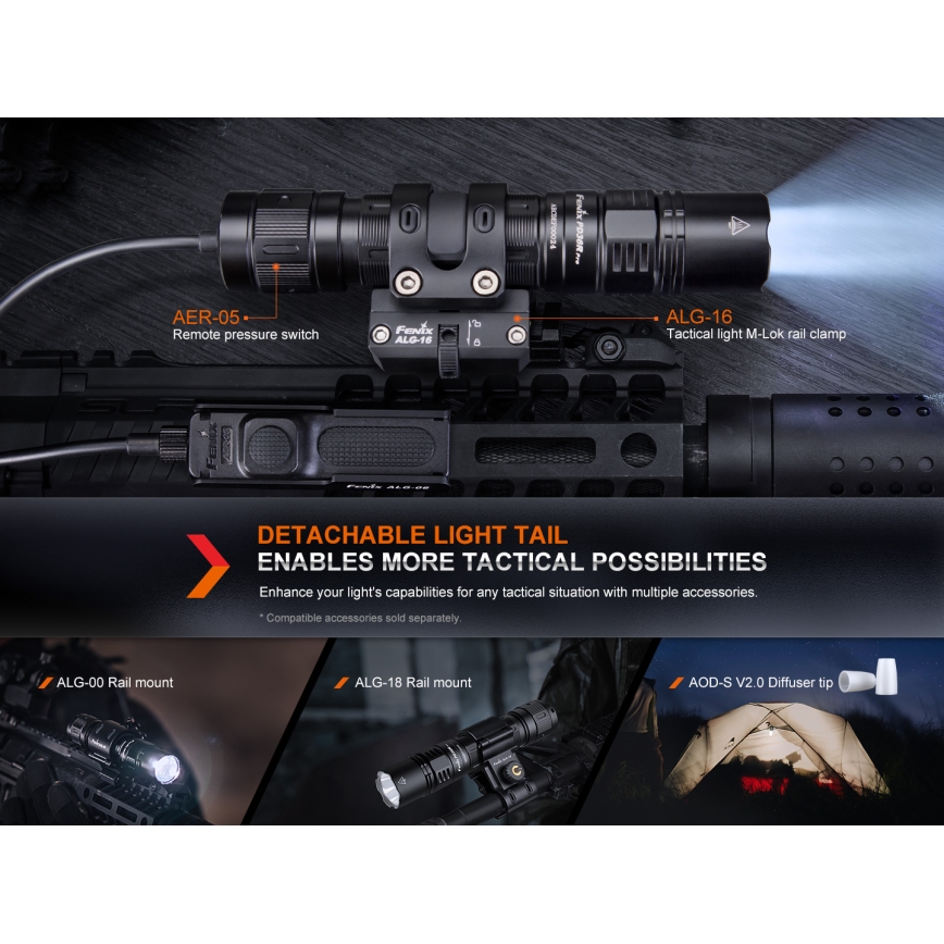 Fenix PD36RPRO - LED Tactical rechargeable flashlight LED/USB IP68 2800 lm 42 h