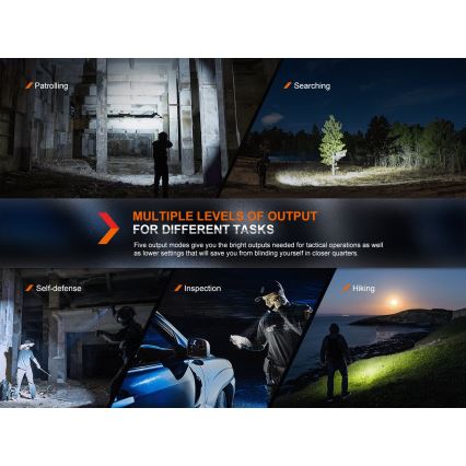 Fenix PD36RPRO - LED Taktisk uppladdningsbar ficklampa LED/USB IP68 2800 lm 42 h 5000 mAh