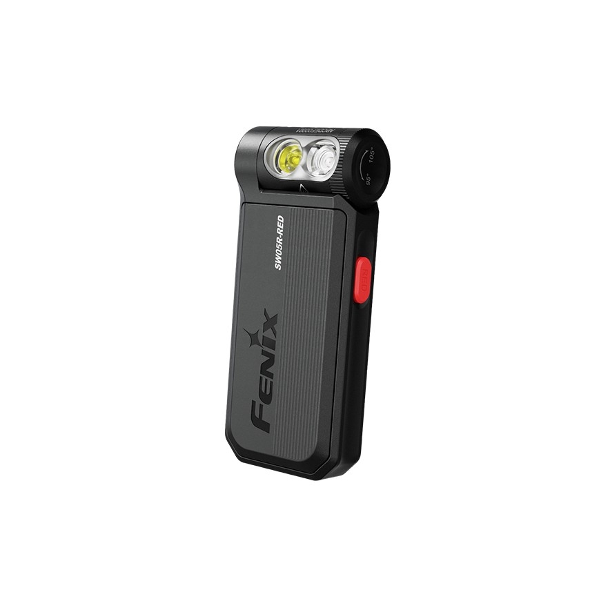 Fenix SW05RREDBLC - LED Ljusreglerad uppladdningsbar ficklampa LED/USB IPX6 150 lm 49 h svart