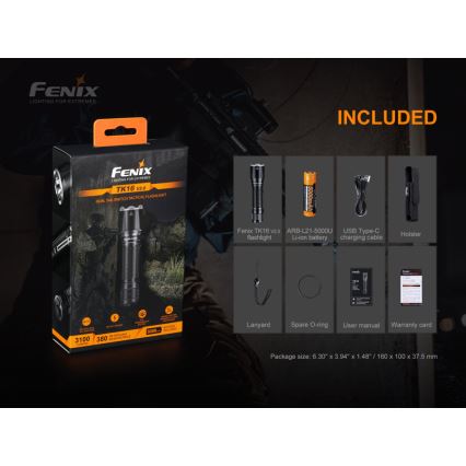 Fenix TK16V20 - LED laddningsbar Fick lampa  LED/1x21700 IP68 3100 lm 43 h