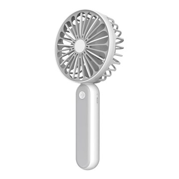 Fickfläkt 1200 mm/3,7V USB grå/vit