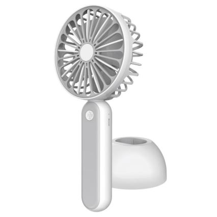 Fickfläkt 1200 mm/3,7V USB grå/vit