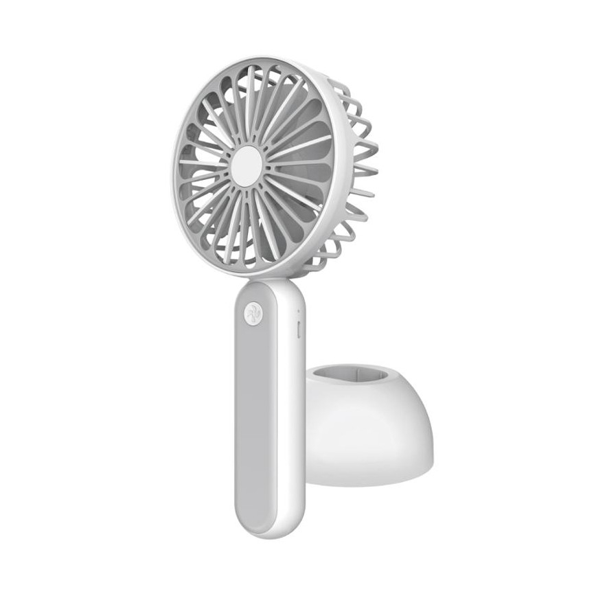 Fickfläkt 1200 mm/3,7V USB grå/vit