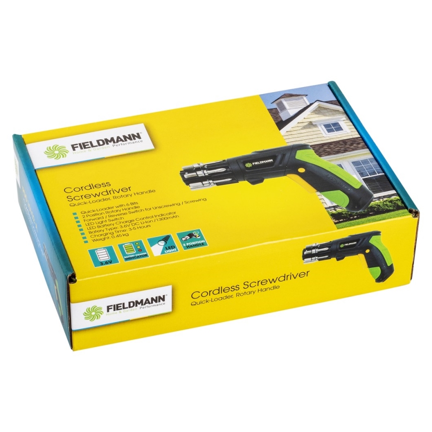 Fieldmann - AKU Skruvmejsel 3,6V 1300 mAh
