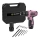 Fieldmann - Cordless drill with accessories 12V 1300 mAh rosa/svart