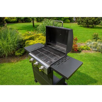 Fieldmann - Gasgrill 3x brännare svart