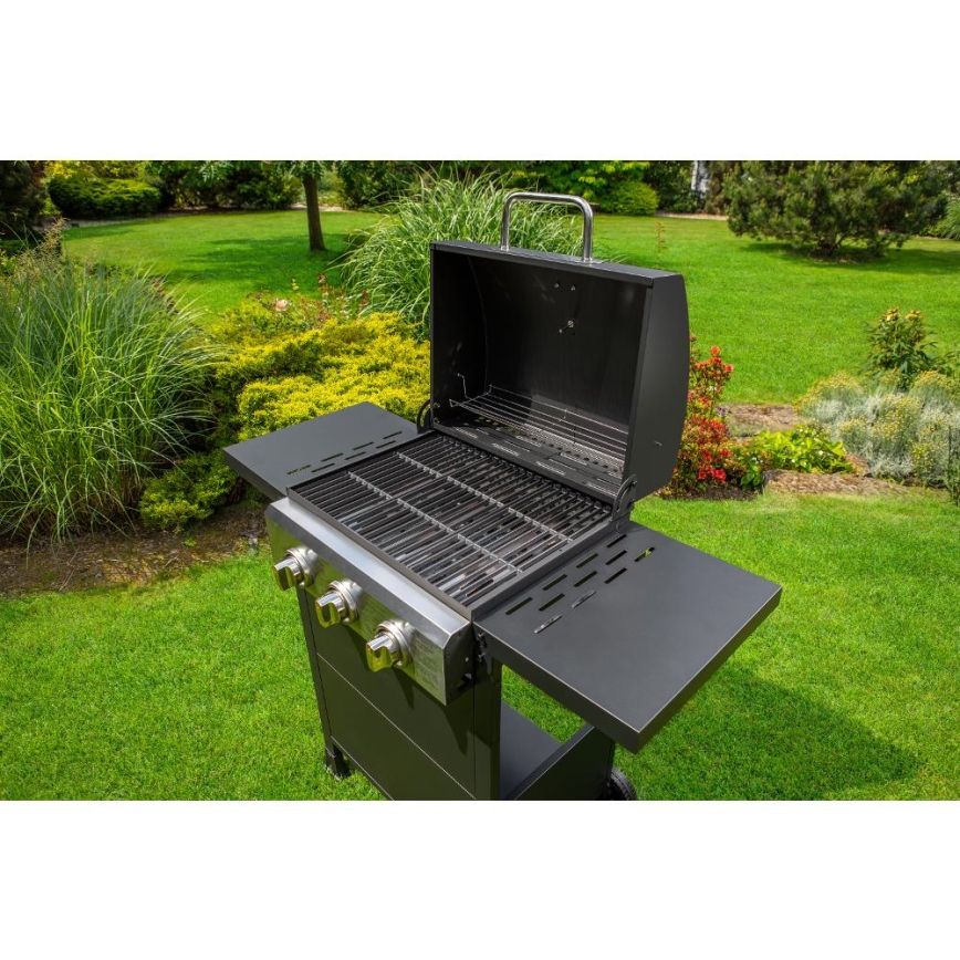Fieldmann - Gasgrill 3x brännare svart